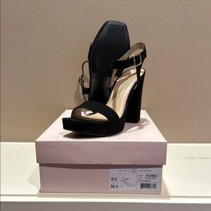 Chinese Laundry Black Block Heel Sandals